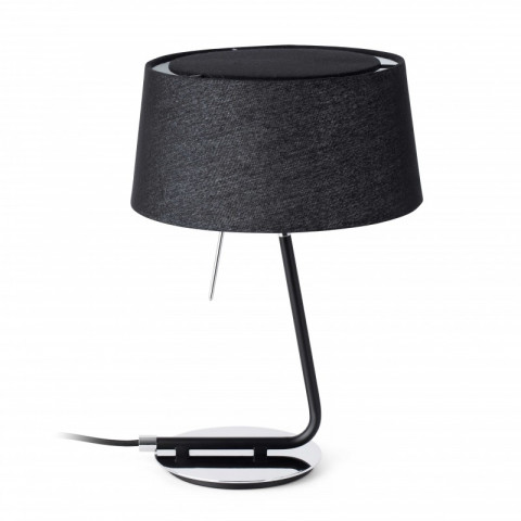 Lampe de table noire hotel 1 ampoule