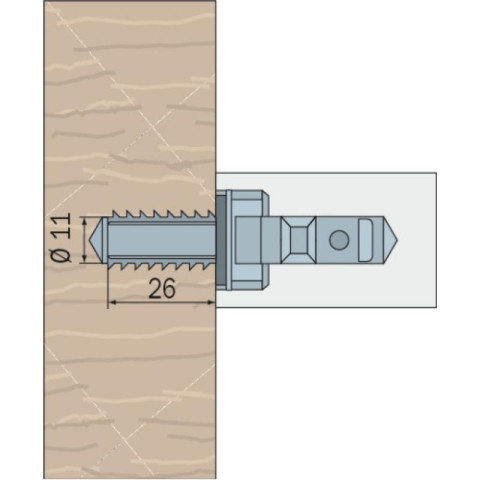 Fixations pour poignées série stg inox et nylon ø 26, 32, 34 et 40 mm - pour montage droit simple