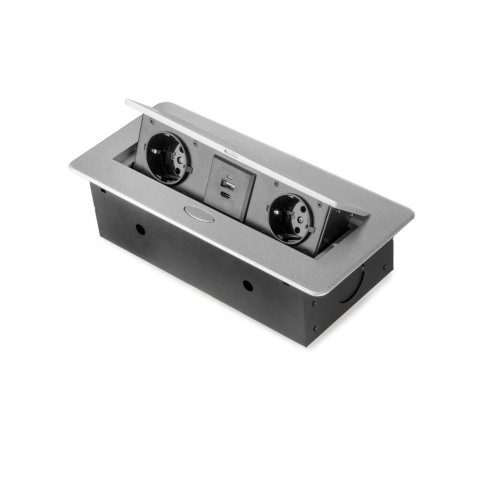 Multiconnecteur Atom 26 Lite pour bureau, 225x111mm, Peint en aluminium, Zamak et Acier et Plastique