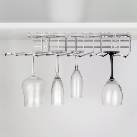 Support pour verres à vin en acier à 5 lignes