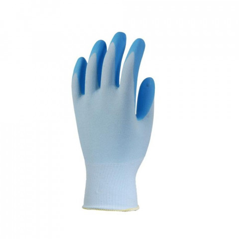 Gants de travail précision nylon enduit nitrile eurotechnique 6340 (lot de 10 paires de gants) - Taille au choix