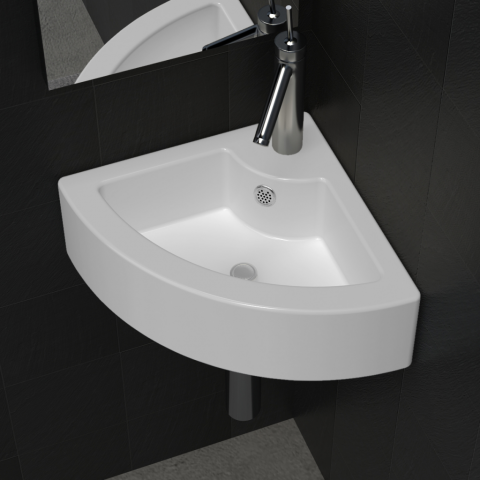 vidaXL Toilette d'angle Céramique Blanc