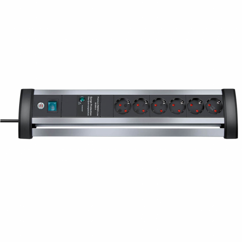 Brennenstuhl Rallonge à 6 prises "Alu-Office-Line" 49 cm