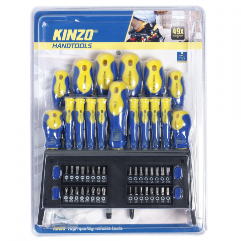 Kinzo Jeu de tournevis 49 pièces
