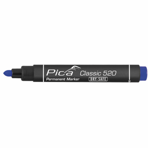 Pica marqueur permanent dry-safe classic 1- 4 mm rond bleu