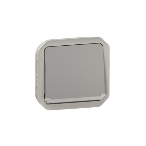 Interrupteur ou va-et-vient lumineux 10ax 250v plexo composable gris (069513l)
