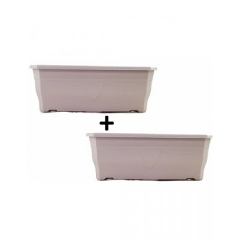 Jardinière millesia 50x18x15cm chapelu - lot de 2 - coloris au choix