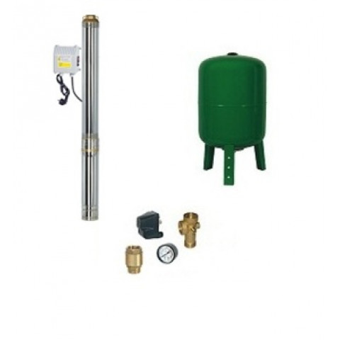 Composez votre surpresseur pompe immergee 1100 w - 19 turbines reservoir vertical 100 l