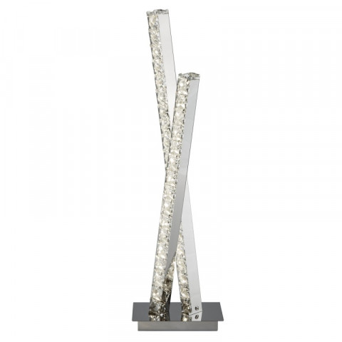 Lampe clover, en chrome et cristal