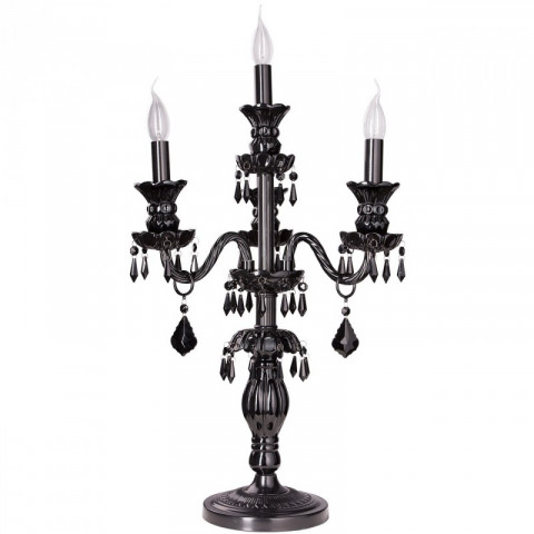 Lampe de table noire classic 4 ampoules 80 cm