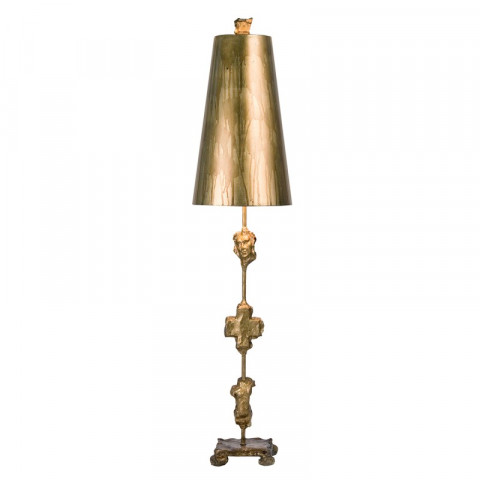 Lampe fragment, or, avec abat-jour
