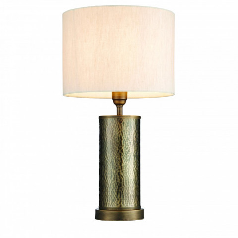 Lampe indara, bronze vieilli, avec abat-jour
