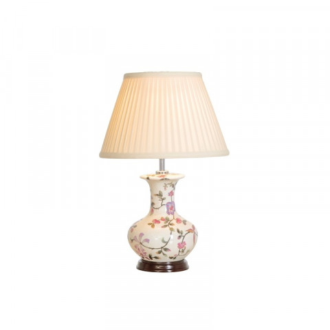 Lampe pink blossoms, porcelaine, sans abat-jour
