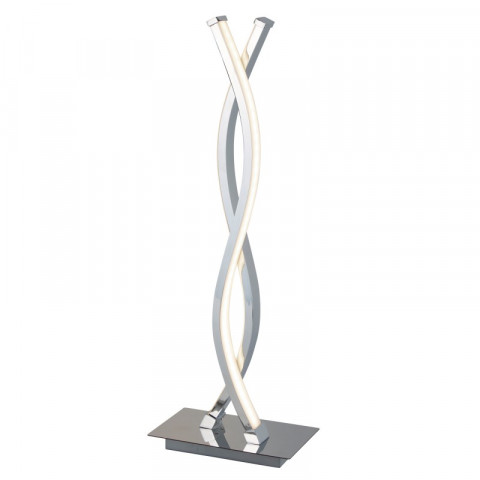 Lampe platt, chrome et polycarbonate