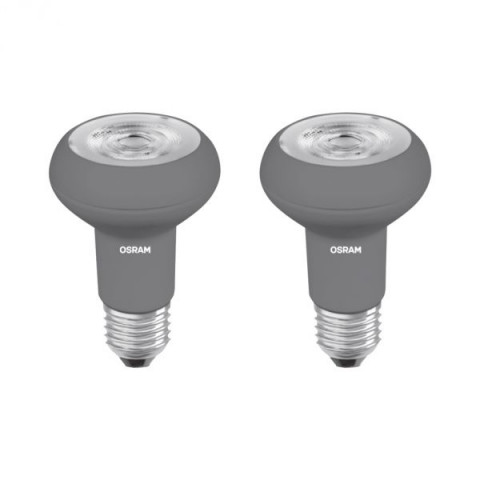 Lot de 2 ampoules led e27 r63 avec radiateur 5 watt (eq. 64 watt) blanc chaud