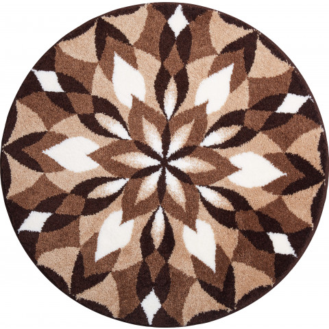Tapis de salle de bain wings of joy marron rond 60 cm