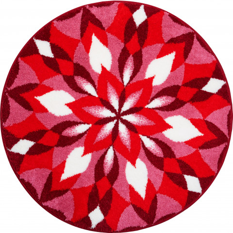 Tapis de salle de bain wings of joy rouge rond 60 cm
