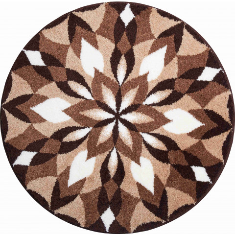 Tapis de salle de bain wings of joy marron rond 80 cm
