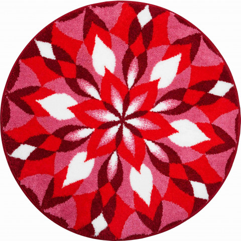 Tapis de salle de bain wings of joy rouge rond 80 cm