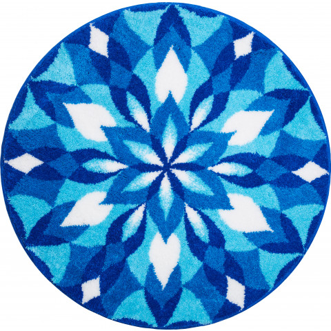 Tapis de salle de bain wings of joy bleu rond 100 cm