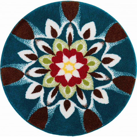 Tapis de salle de bain harmony vert rond 80 cm