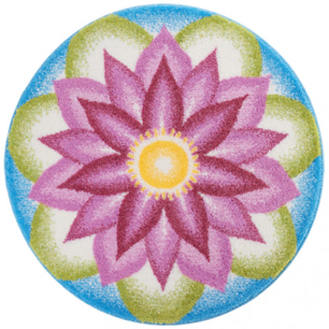 Tapis de salle de bain understanding violet rond 100 cm