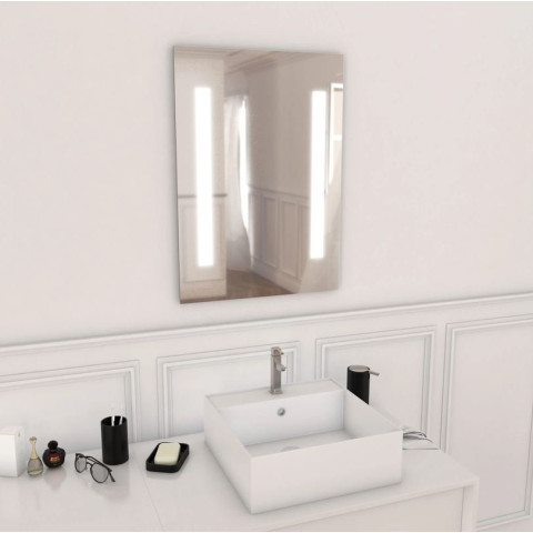 Miroir salle de bain LED auto éclairant 70x50cm HIGHWAY Aurlane - MIR011
