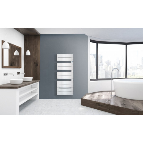 Radiateur seche serviette noirot mono bain, 1400 w, 45 cm, avec soufflerie
