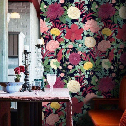 Papier peint floral botanique - CREATIVERED