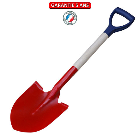 Pelle de bord rouge 21 cm manche pp 800mm sans marque