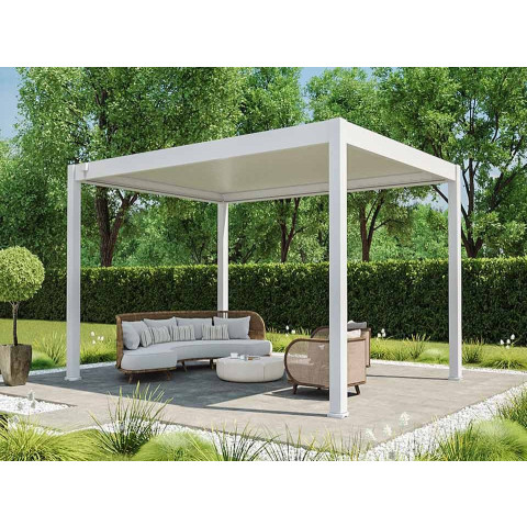 Pergola Bioclimatique 3x4m – ECLIPSE 12m²  Autoportée Lames orientables de 0 à 120° - Couleur au choix