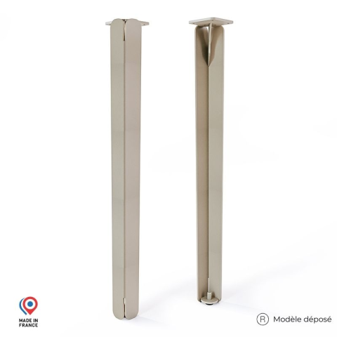 Lot de 2 pieds DECO-GEM pour table basse en acier Jaspe, H.86 cm