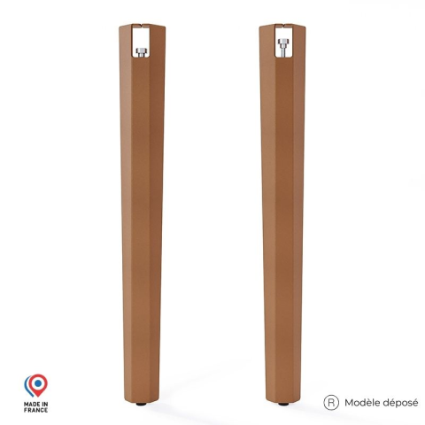 Lot de 2 pieds d'angle DECO-GEM pour table haute en acier Saphir, H.90 cm