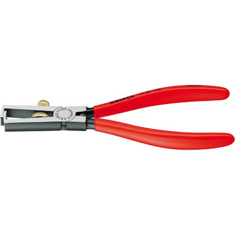 Pince à dénuder, tête polie, poignées à gaine en plastique, acier spécial à outils KNIPEX, Long. : 160 mm