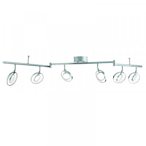Plafonnier chrome 6 gyro led