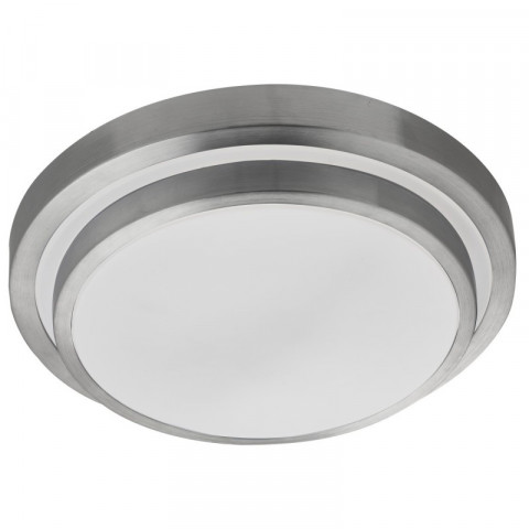 Plafonnier led blanc et aluminium brossé