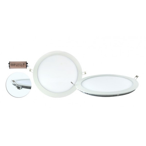 Plafonnier LED PVC 18W (eq. 160W) - Diam : 300mm - Couleur eclairage - Blanc chaud 3000°K