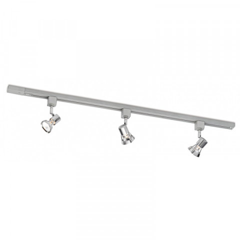 Plafonnier mains voltage track pack , argent satiné