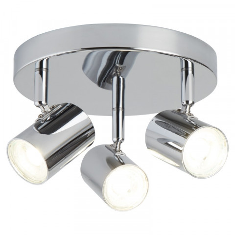 Plafonnier rollo, chrome, 3 ampoules