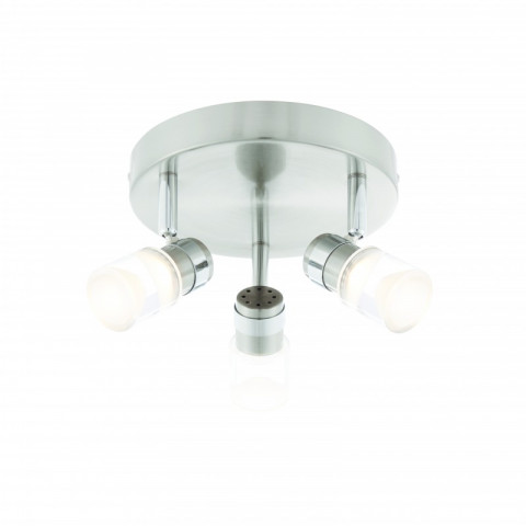Plafonnier saturn, chrome et acrylique, 3 ampoules