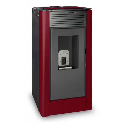 Poêle à granulés chaudière hydraulique altea hydro 16kw rouge impérial