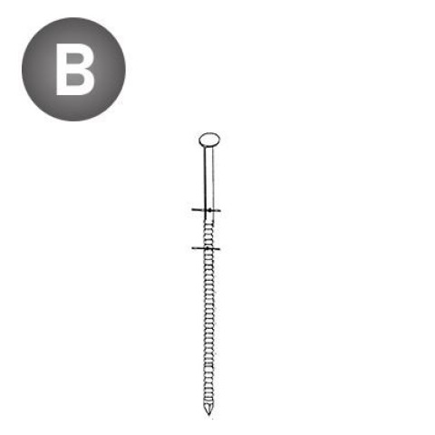Pointes en rouleaux 16° brut - Série COILS annelée - Longueur au choix
