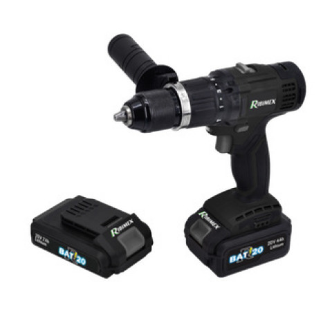 ribimex perceuse visseuse a percussion r bat20 batterie 20 volts 2 amperes et 4 amperes prbat20 pro3 distriartisan