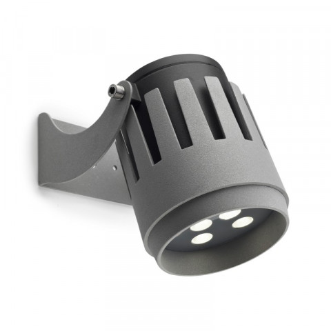 Projecteur 4000k powell 26 cm, aluminium et verre, gris