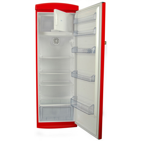 Sogelux réfrigérateur rouge pose libre retro311r 311l froid brassé