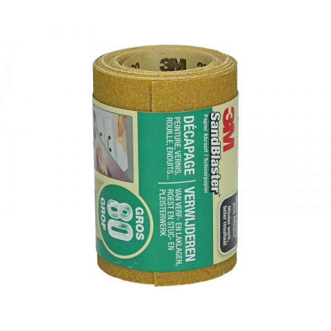Rouleau papier abrasif 3m sandblaster gros 80 5 mètres