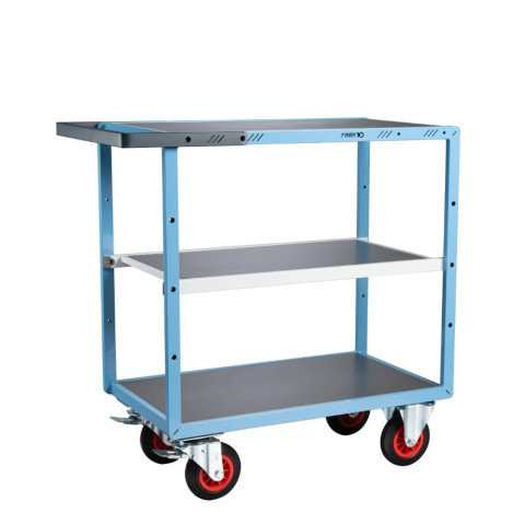 Servantes mécano-soudées 850 x 500 mm 3 plateaux tôle galva 400 kg - 880701332