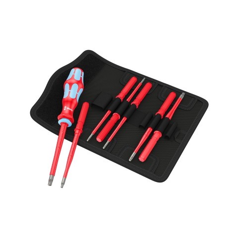 Set de tournevis isolés kraftform kompakt vde wera kk vde stainless 8 extra slim 1 (8 pièces)