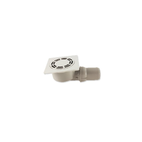 Siphon de sol PVC solusec 120x120 sh grille laiton grillé 