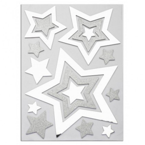 Stickers étoiles de noël 29 x 40 cm codico
